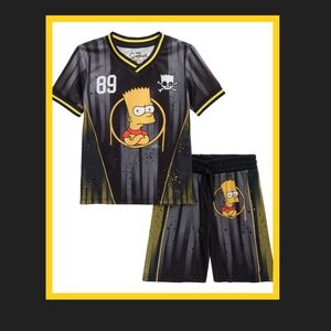 FREEZE KIDS BART SIMPSON SOCCER JERSEY AND SHORTS SET